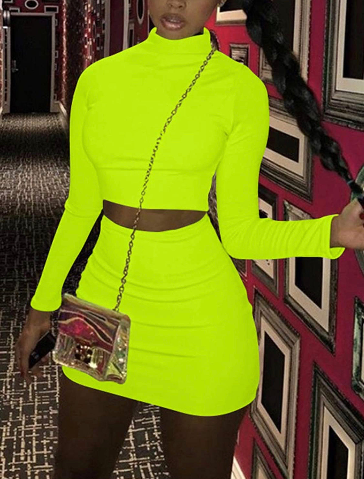 Neon Skirt Set